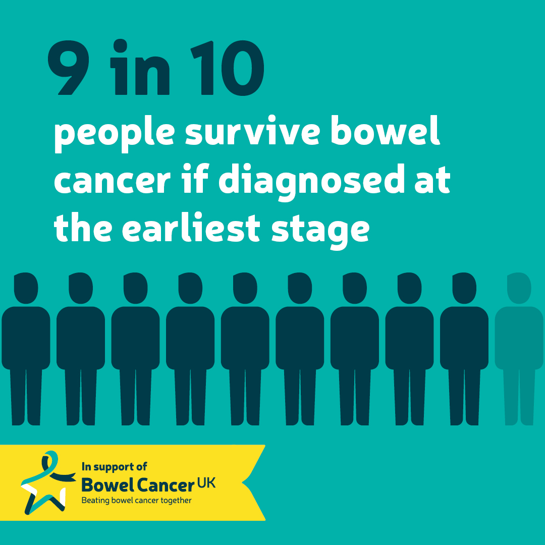 9 in 10 survive bowel cancer